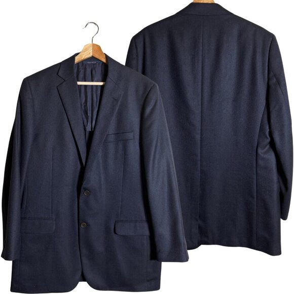 Brooks Brothers Fitzgerald Wool Sport Coat Dinner Jacket Blazer Men's 42L Blue - Picture 1 of 12
